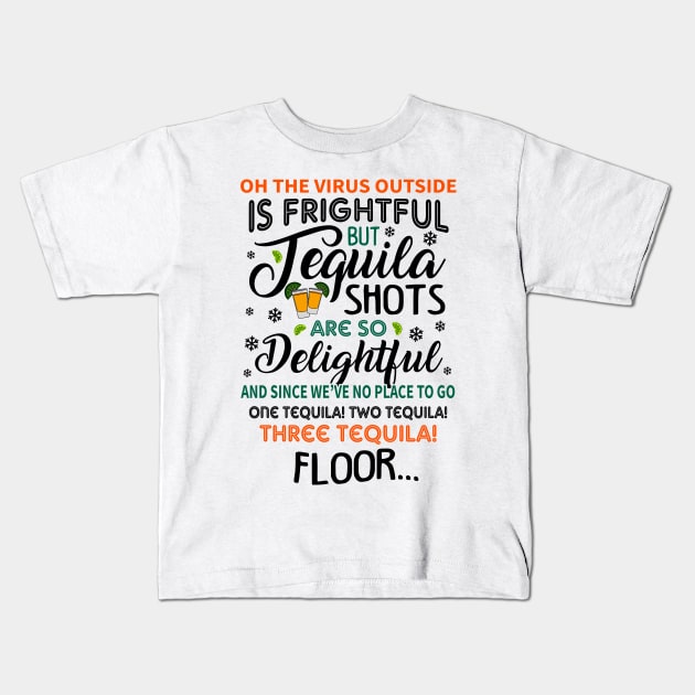 Tequila Ugly Christmas Sweater Kids T-Shirt by KsuAnn